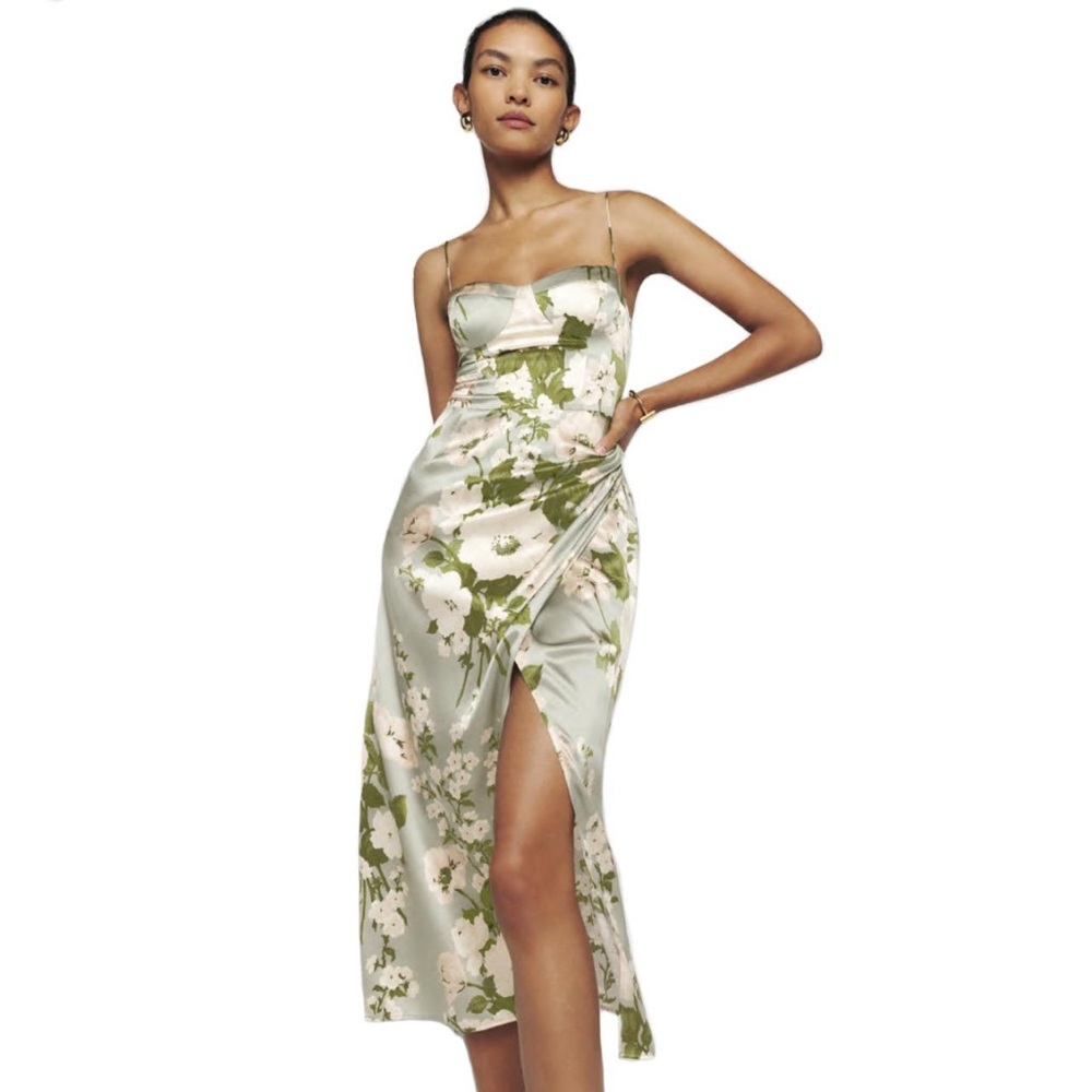 Reformation Marguerite Silk Dress